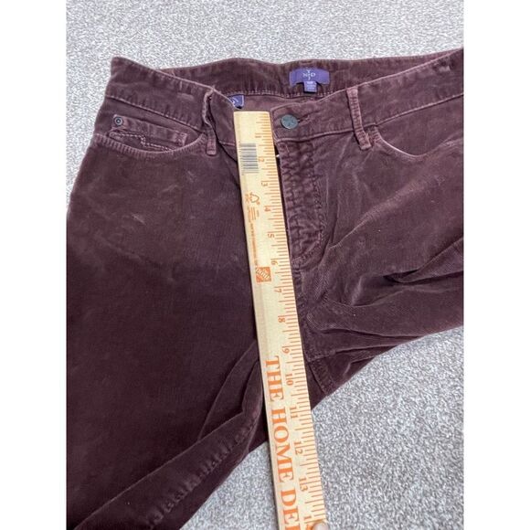 NYDJ womens corduroy legging jeans sz 10P 9” rise brown stretch denim - Picture 8 of 12
